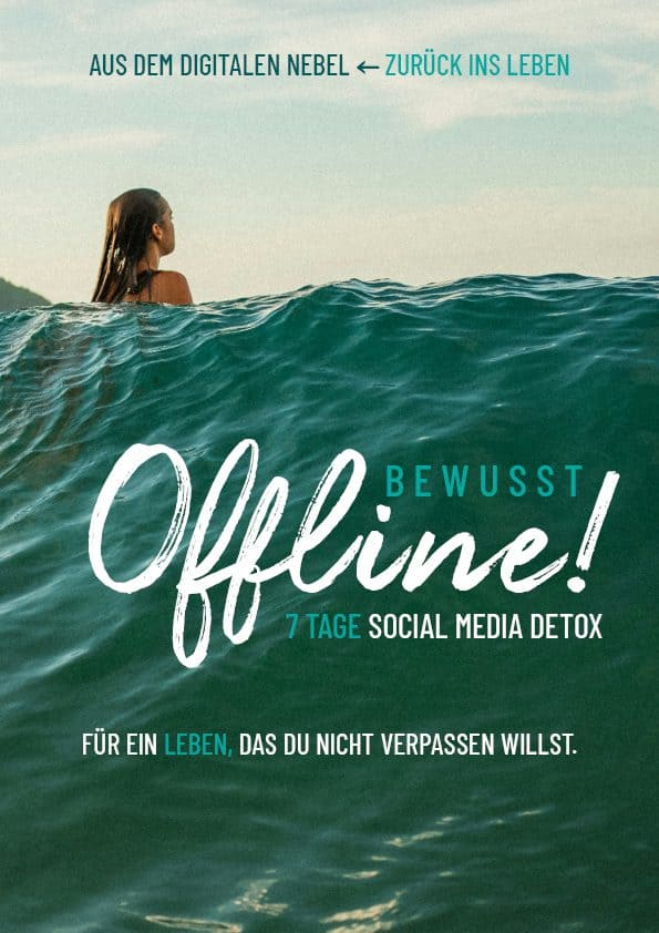 Cover des Workbooks Bewusst Offline, 7 Tage Social Media Detox von Alwina Simon
